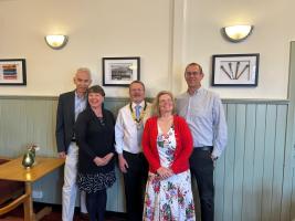 President Mike with our newest club members
